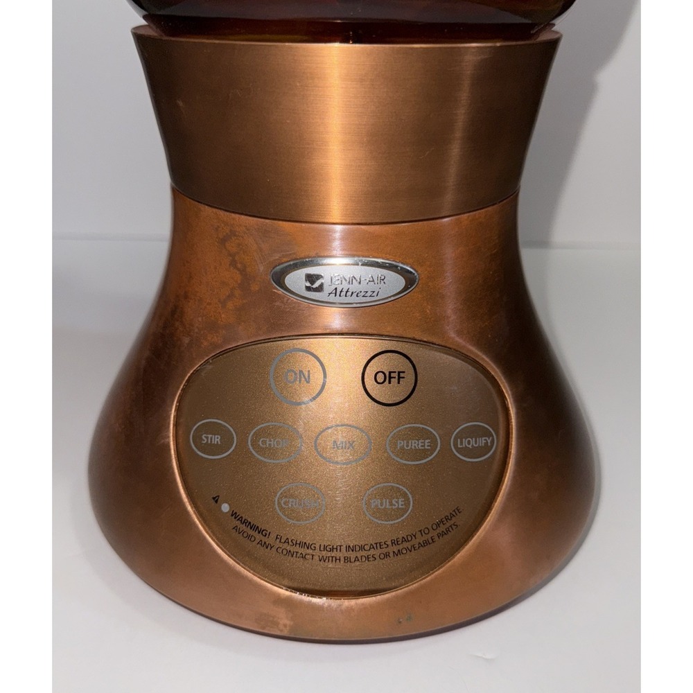 Jenn-Air Attrezzi Bar Blender Ice Crusher Glass 48oz Mixer- Amber - Picture 2 of 16